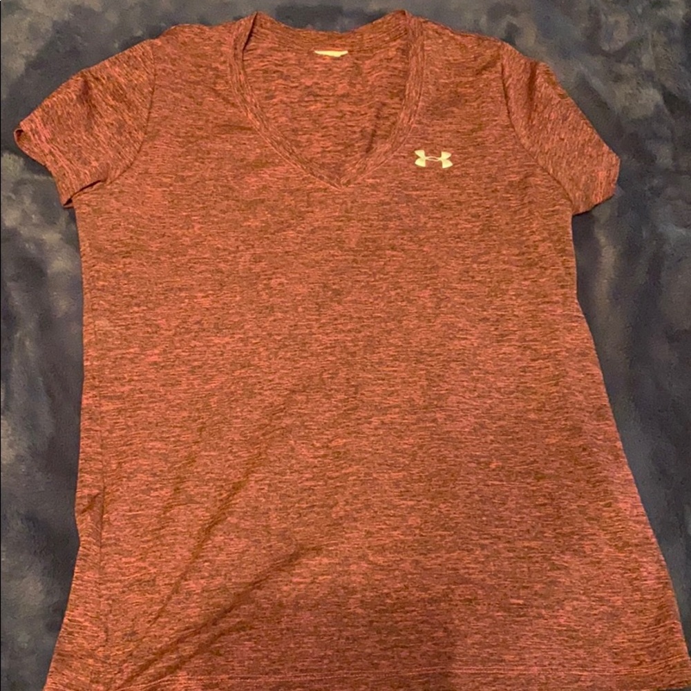 Under Armour burgundy short sleeve.